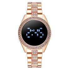 Load image into Gallery viewer, Luxury LED Women Watches Diamond Bracelet Stainless Steel Chain Watch For Women Rose