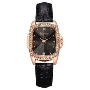 Gaiety Brand Fashion Watch For Women Diamond Magnet Buckle Square Watch Rose Gold 