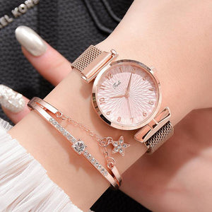 Fashion Watch Women Luxury Women Dress Bracelet Quartz Clock Magnet Watch Women Ladies