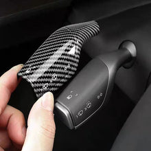 Load image into Gallery viewer, Real Carbon Fiber Wiper Shift Shifter Bar Cover Trim For Tesla Model 3 Model Y Interior Car Steering Wheel Accessories