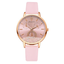 Load image into Gallery viewer, Watch For Women Fashion Quartz Watch Elegant Leather Strap Movable Diamond Ladies