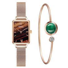 Load image into Gallery viewer, Gaiety Brand Women Watches Fashion Square Ladies Quartz Watch Bracelet Set