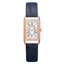 Load image into Gallery viewer, Gaiety Brand Diamond Watches Women Square Rose Gold Wrist Watches Red Leather