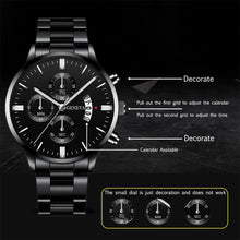 Load image into Gallery viewer, Sports Watches Luxury Men Stainless Steel Quartz Wrist Watch for Man Business