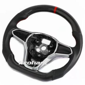 100% Real Carbon Fiber Steering Wheel For Volkswagen VW Golf 8 MK8 R GTI R 2020 2021