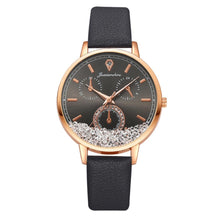 Load image into Gallery viewer, Watch For Women Fashion Quartz Watch Elegant Leather Strap Movable Diamond Ladies