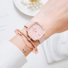 Load image into Gallery viewer, Gaiety Brand Square Women Watches Fashion Ladies Quartz Watch Bracelet Set Leather