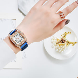 New Watches Women Square Rose Gold Wrist Watches Magnetic Fashion Brand Watches