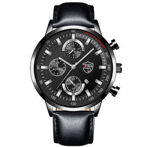 Brand Luxury Stainless Steel Quartz Men&#39;s Watches Fashion Men Business Leather Calendar Sports Luminous