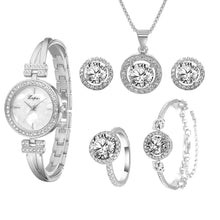 Load image into Gallery viewer, Lvpai Luxury Watch For Women 6pcs Set Bracelet Necklace Earrings Rings Elegant