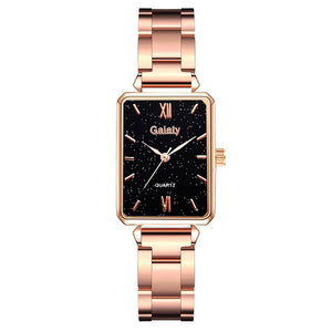 Gaiety Brand Women Watches Fashion Green Dial Square Ladies Quartz Wrist Watch Bracelet Simple Dress