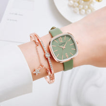 Load image into Gallery viewer, Gaiety Brand Square Women Watches Fashion Ladies Quartz Watch Bracelet Set Leather