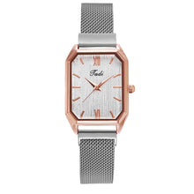 Load image into Gallery viewer, Fashion Women Quartz Watch Bracelet Set Luxury Magnet Buckle Women Watches Simple Rose Gold Mesh Pink Ladies