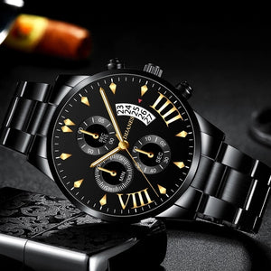 reloj hombre Fashion Luxury Watches Stainless Steel Casual Quartz Wrist Watch