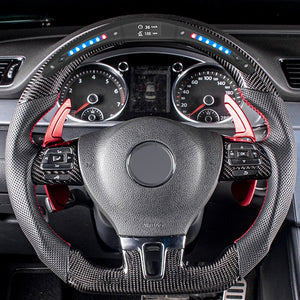 Customized Carbon Fiber LED Race Digital Display Steering Wheel For Volkswagen Golf 7 GTI Golf R MK7 Polo Scirocco Jetta Tiguan