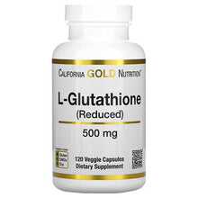 Load image into Gallery viewer, L-GLUTATHIONE (REDUCED) 500 MG CALIFORNIA GOLD NUTRITION (120 CAPSULES)