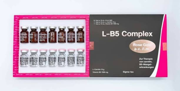 L-B5 COMPLEX ROSE GOLD (L-CARNITINE INJECTION) FAST FAT BURN 1 Box