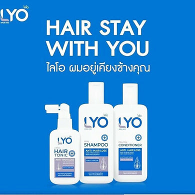 LYO Set 3Pc Hair Tonic Shampoo Conditioner Hair Care Reduce Lack Beard Sideburns