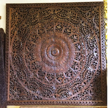 Load image into Gallery viewer, Large Wood Carved Wall Panels Headboard Hanging Decorative Contemporary 240x240