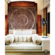 Load image into Gallery viewer, Large Wood Carved Wall Panels Headboard Hanging Decorative Contemporary 240x240