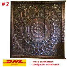 Load image into Gallery viewer, Large Wood Carved Wall Panels Headboard Hanging Decorative Contemporary 240x240
