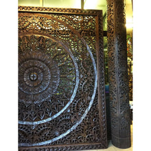 Load image into Gallery viewer, Large Wood Carved Wall Panels Headboard Hanging Decorative Contemporary 240x240