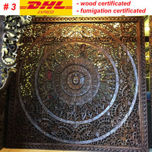 Load image into Gallery viewer, Large Wood Carved Wall Panels Headboard Hanging Decorative Contemporary 240x240