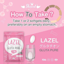 Load image into Gallery viewer, 10X Lazel Gluta Pure 15000 mg. Dietary Supplements Whitening Skin 30 Softgels