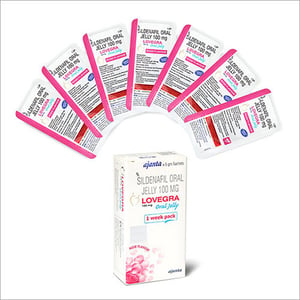 LOVEGRA Oral Jelly Kama-gra Rose l 1 Week 100 mg. Low Price New Easy Snap Pack (Rose Flavour)