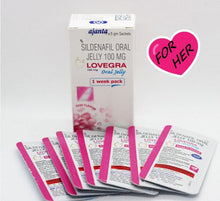 Load image into Gallery viewer, 10X LOVEGRA Oral Jelly Kama-gra Rose 1 Week 100 mg. Low Price New Easy Snap Pack (Rose Flavour)