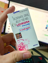 Load image into Gallery viewer, 10X LOVEGRA Oral Jelly Kama-gra Rose 1 Week 100 mg. Low Price New Easy Snap Pack (Rose Flavour)