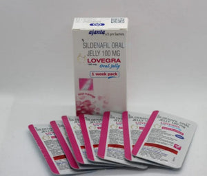 10X LOVEGRA Oral Jelly Kama-gra Rose 1 Week 100 mg. Low Price New Easy Snap Pack (Rose Flavour)