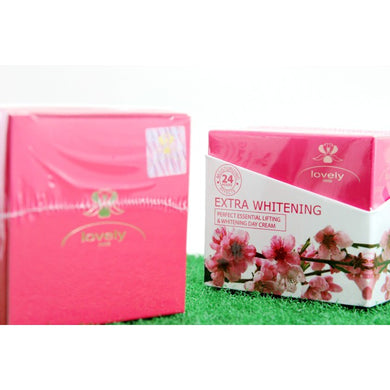 Lovely Extra Whitening Day Cream Hep Skin More Soft and Moist 18 g. New 2 Pcs.