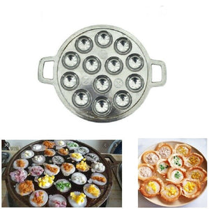 Mold Thai Pan KanomKrok Coconut Cake Party Maker Holes 13 Aluminum Traditional