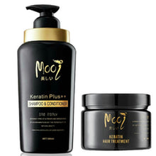 Load image into Gallery viewer, Mooi Keratin Plus++ Shampoo&amp;Conditioner 500ml.+Treatment Damage Smooth 300g.New