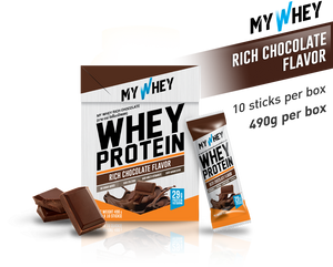 My Whey Rich Premium Chocolate Flavor 490 g Supplements Protein Health 10 Sachet