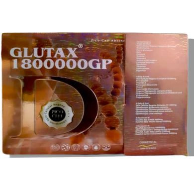 NEW GLUTAX 1800000GP PICO CELL ABSORPTION SKIN CELLULAR REGENESIS WHITENING GLUTATHIONE