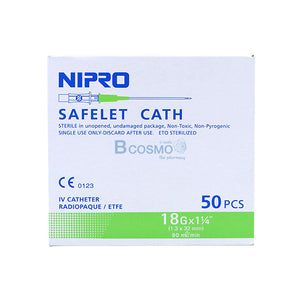 NIPRO Safelet Cath Syringe Sterile 18 g x 1.1/4" 50 Pcs
