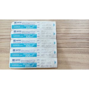 NIPRO Safelet Cath Syringe Sterile (0.9x 25 mm) 22 g x 1" 50 Pcs