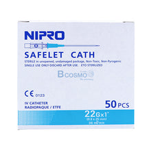 Load image into Gallery viewer, NIPRO Safelet Cath Syringe Sterile (0.9x 25 mm) 22 g x 1&quot; 50 Pcs