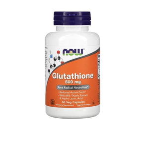 NOW FOODS GLUTATHIONE 500MG (60 CAPS) WHITENING SKIN PILLS (MADE IN USA)