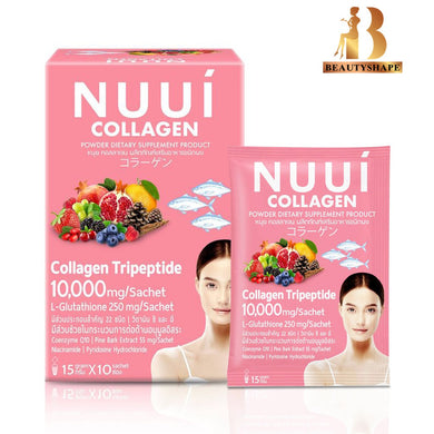 6X NUUI Collagen Tripeptide 10,000mg High Zinc Brighten Healthy Skin 15g.X10/Box