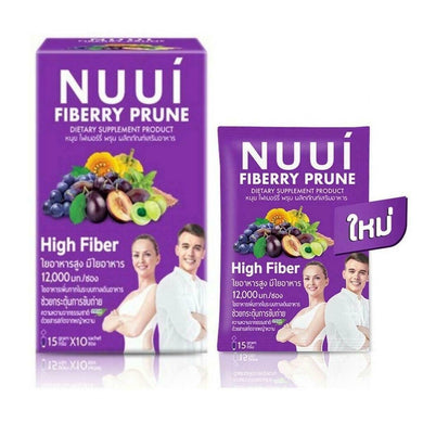 3X Nuui Fiberry High Fiber Prune Weight Control Detoxify Fat Slim Brighten Skin