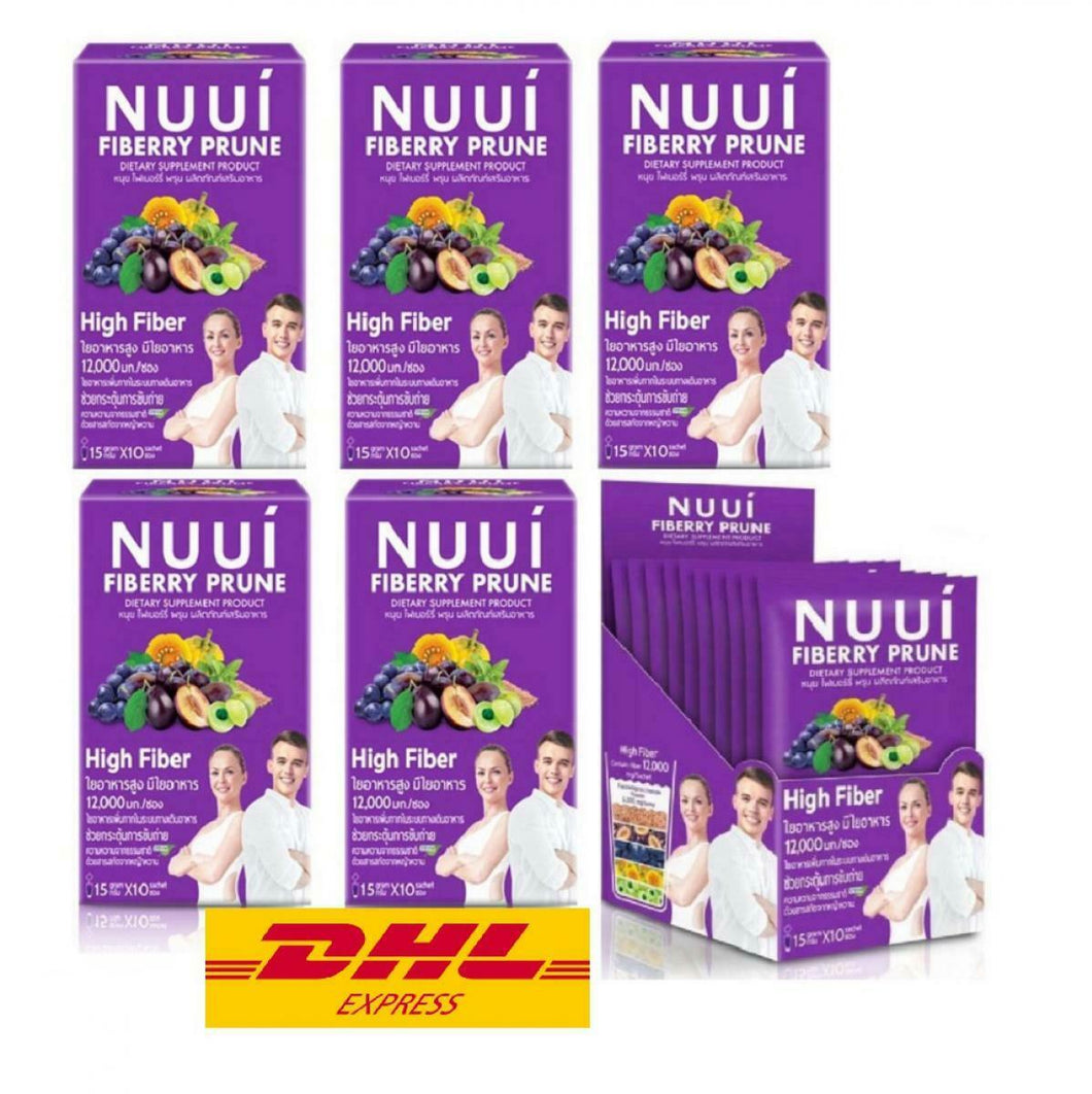 14X NUUI Fiberry Prune High Fiber Dietary Supplement Natural extracts 15g.X10