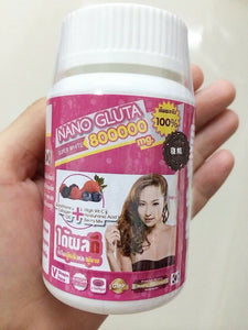 Nano Gluta Super White 800000 mg Clear Skin Reduce Wrinkles Freckles Dark Spots