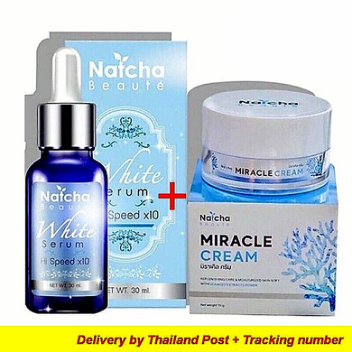 Natcha White Serum Natural extracts 30ml and Natcha Rizda Soap 50g.