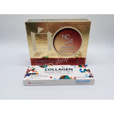 Nc24 90000mg + Collagen Collagen Platinum Forte Vit C Biocell Skin Rejuvenation Whitening Anti Aging 2 Box