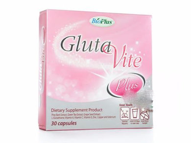New BioPlus Gluta Vite Plus 30 capsules 1 Box Whitening Brighten Healthy Skin