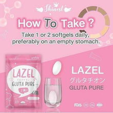 Load image into Gallery viewer, 10X Lazel Gluta Pure 15000 mg. Dietary Supplements Whitening Skin 30 Softgels