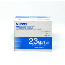 Load image into Gallery viewer, Nipro Hypodermic Needle 23g x 1 1/2&quot; Thin Wall Sterile 0.6 x 40 mm Science Lab New